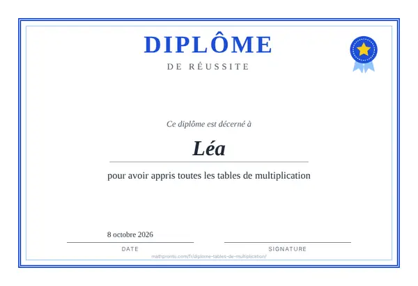 Exemple : Diplômes de maths
