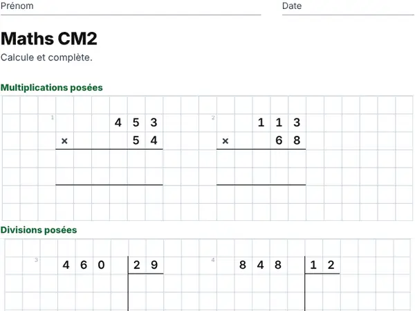 Exemple : CM2