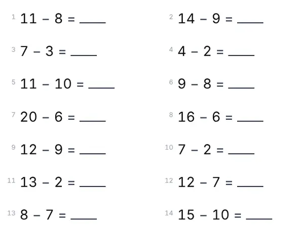 Example: Subtraction